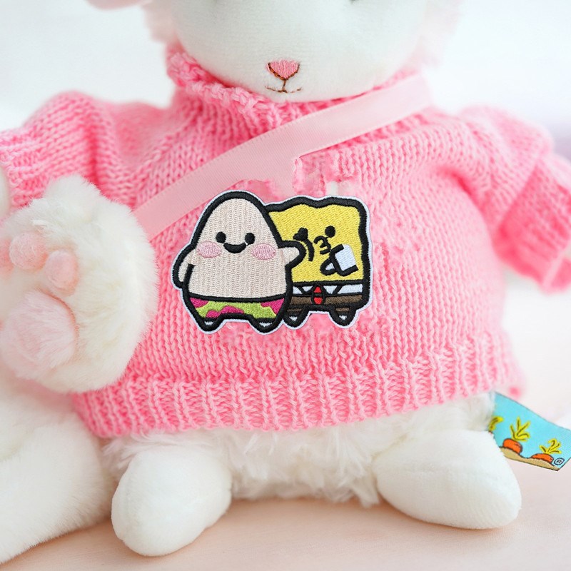 Autoadhesivo bordado por computadora dibujos animados Pai Daxing pegatinas de tela para bebés ropa bolsos chaquetas de plumas pegatinas de parche bricolaje