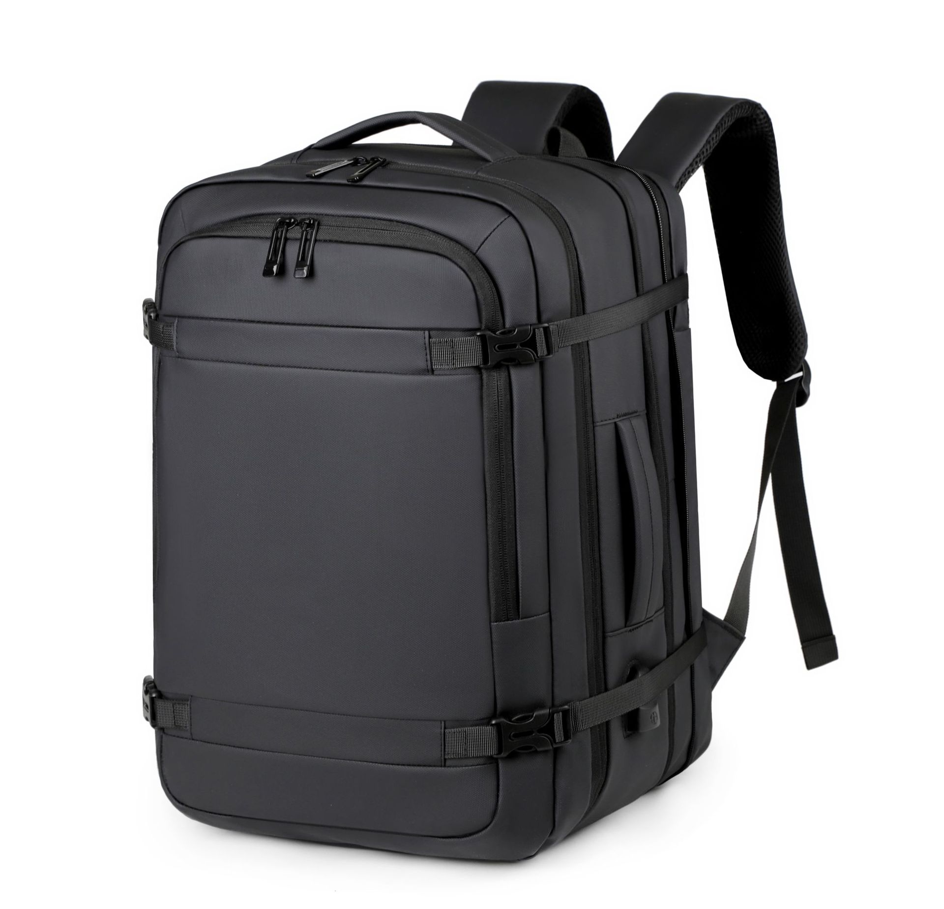 Mochila de Negocios para Laptop de Tela Oxford, Impermeable, Expandible, Carga USB, para Viajes de Negocios image 7