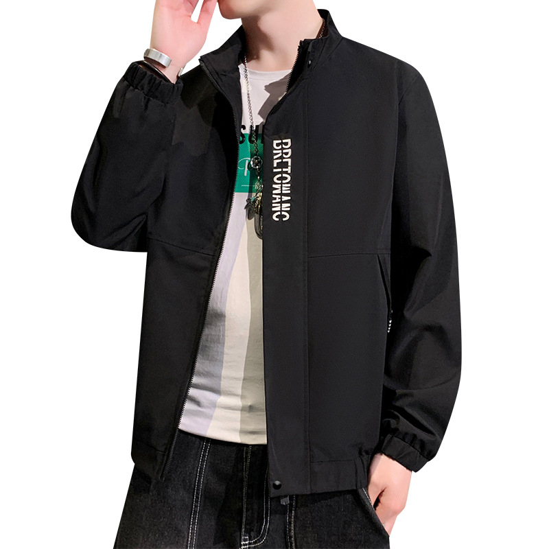 2022 nueva capa de otoño de los hombres abrigo a juego Delgado de los hombres guapo collar de pie chaqueta de los hombres uniforme de béisbol de los hombres al por mayor