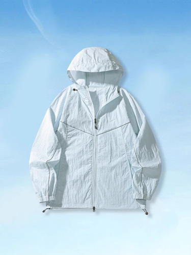 New loose teen couple's hooded UPF100 + sunscreen clothing men's outdoor sports fishing clothes skin