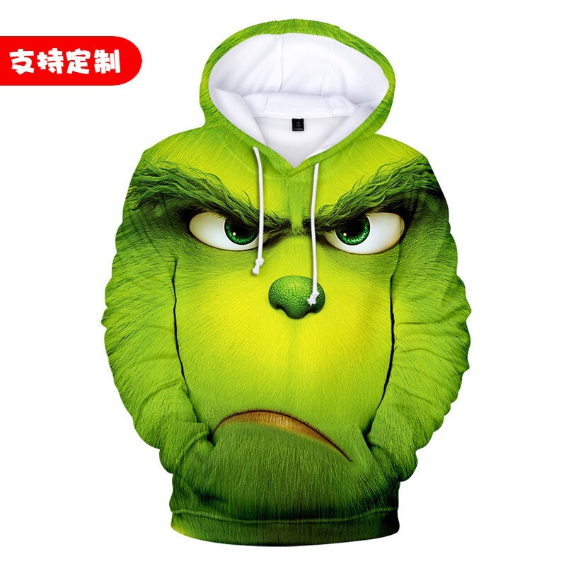 Grinch sweatshirt for men and women, 3D digital print, Amazon European and American foreign trade Christmas hoodie Grinch sweatshirt for men and women, 3D digital print, Amazon European and American foreign trade Christmas hoodie