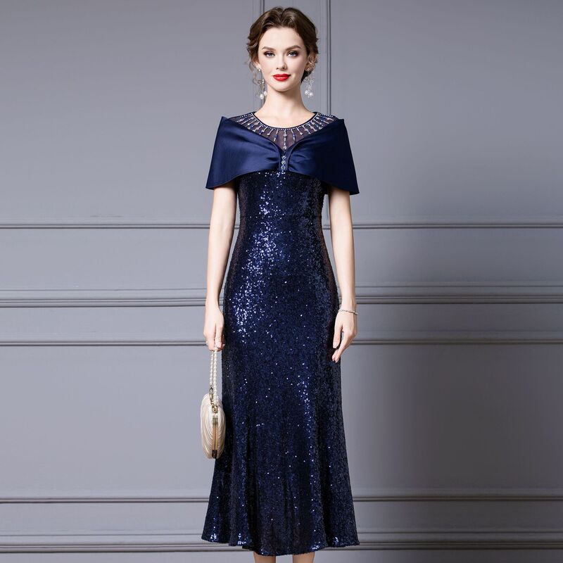 Zhili Slightly Plus-Size Dress for Important Occasions, Summer Women's 2026 New Model, Heavy Beading and Rhinestone Long Light Formal Dress Zhili Slightly Plus-Size Dress for Important Occasions, Summer Women's 2026 New Model, Heavy Beading and Rhinestone Long Light Formal Dress