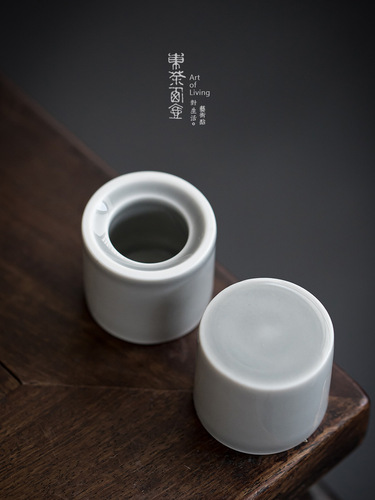 444Z wholesale ice gray glaze small cover set handmade celadon ceramic cover frame cover Kung Fu tea set with teapot cover holder