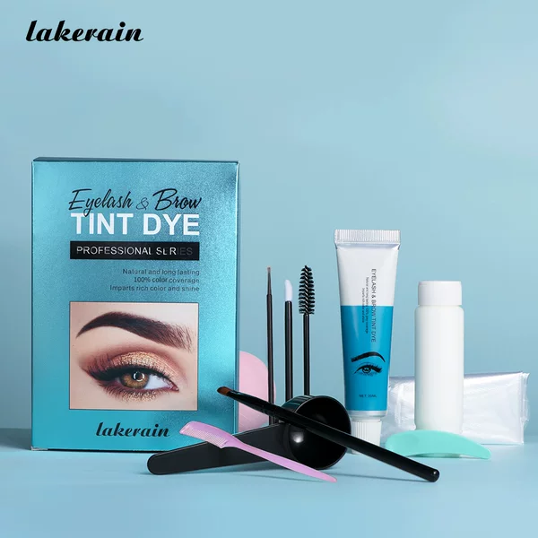 Cross-border lakerain Eyebrow Dyeing Cream suit DIY Eyebrow Dyeing Brown Black Stereoscopic Eyebrow Dyeing suit