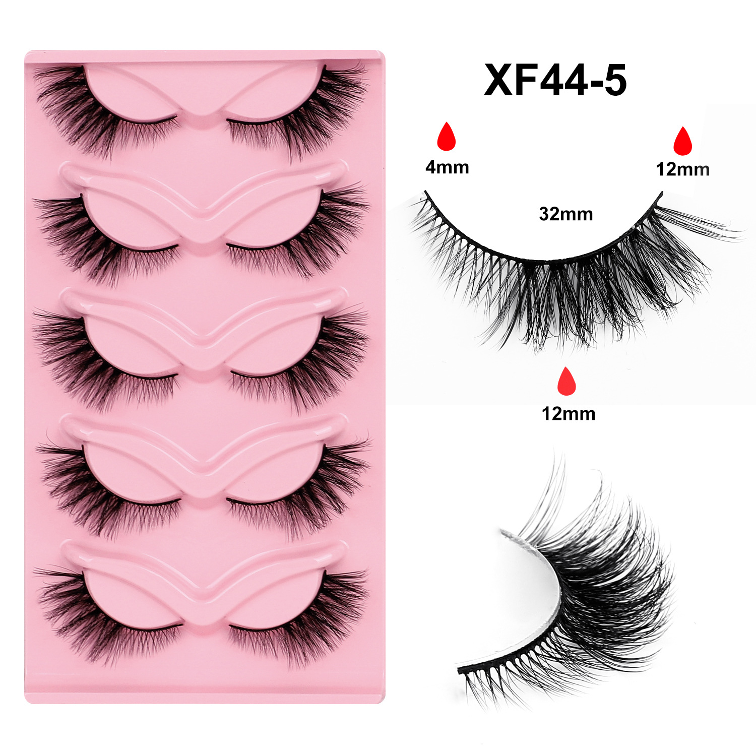 10 pares de pestañas postizas tridimensionales de tallo duro, estilo europeo y americano, pestañas en racimo completas y densas, pestañas postizas de una sola pieza para maquillaje de escenario para maquilladores.