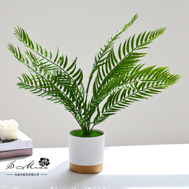 Bonsái Artificial de Hoja de Palma para Decoración del Hogar image 3