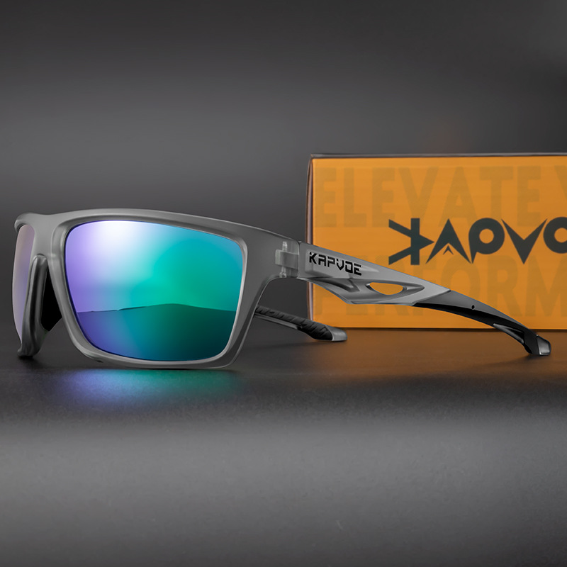 Nuevas gafas de sol polarizadas kapvoe, deportes al aire libre, gafas de ciclismo, gafas de sol de conducción con montura cuadrada, venta caliente transfronteriza