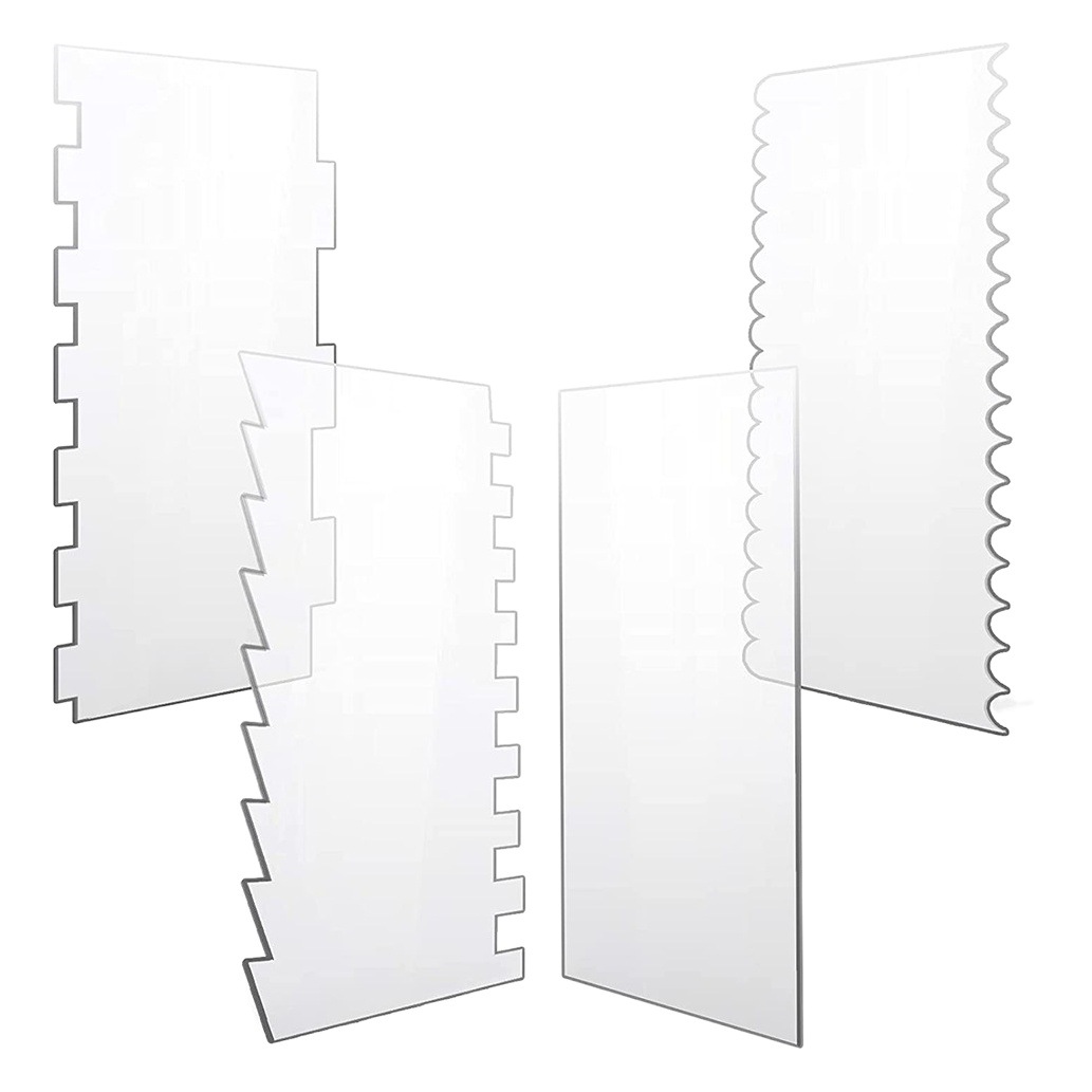 Cake glaseado raspador crema pastel alisado raspador borde de la torta raya peine crema pastel suave Decoración