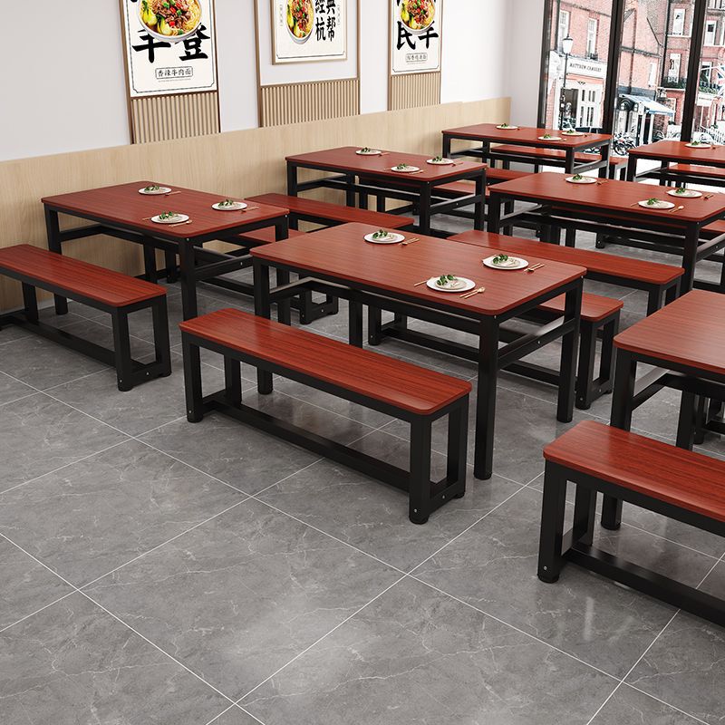 ダイニングテーブル 業務用レストラン ロングテーブル 長方形 ファーストフードテーブルと椅子 食堂 会社ベンチ スナックバー|undefined