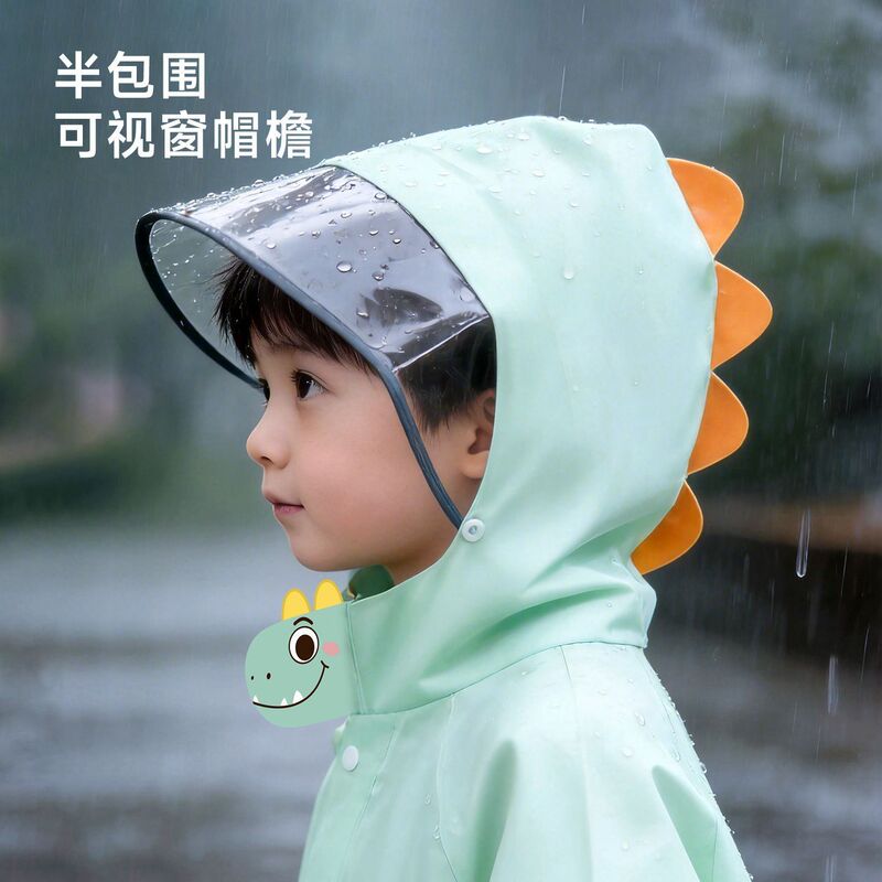 Children's Raincoat 2-8 Years Old Boys and Girls Full-Body Waterproof Raincoat for Primary School Students and Kindergarten Students