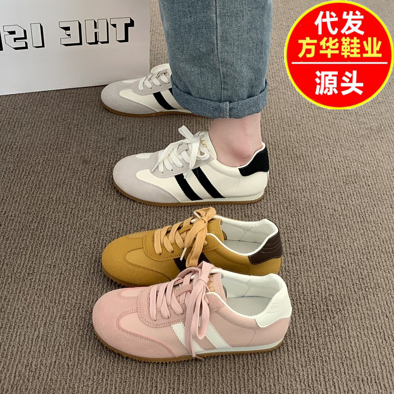 2026 primavera y verano nuevos zapatos de entrenamiento de alta altura de suela gruesa, zapatos deportivos casuales de moda retro de mujer