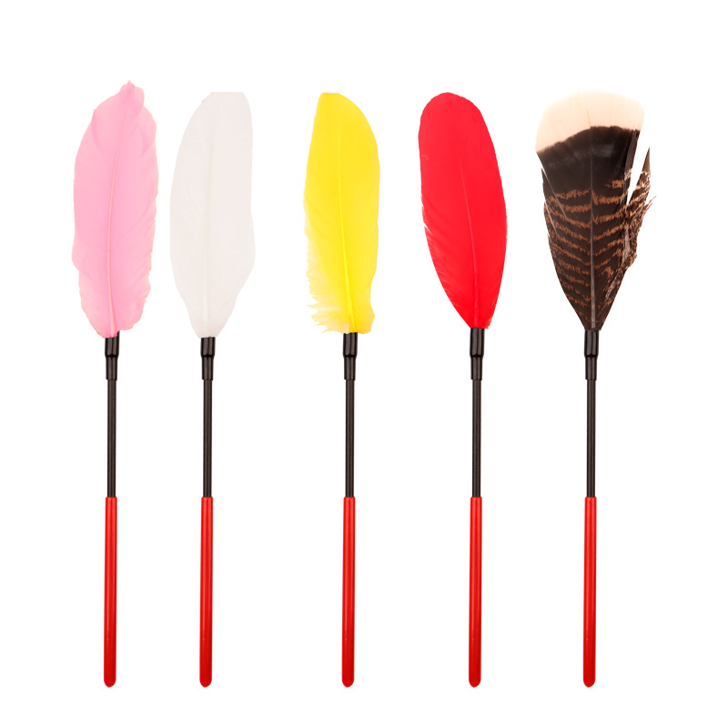 Feather Teaser Wand for Couples Play, Ostrich Feather Tickler, SM Sensory Prop — detail image 2
