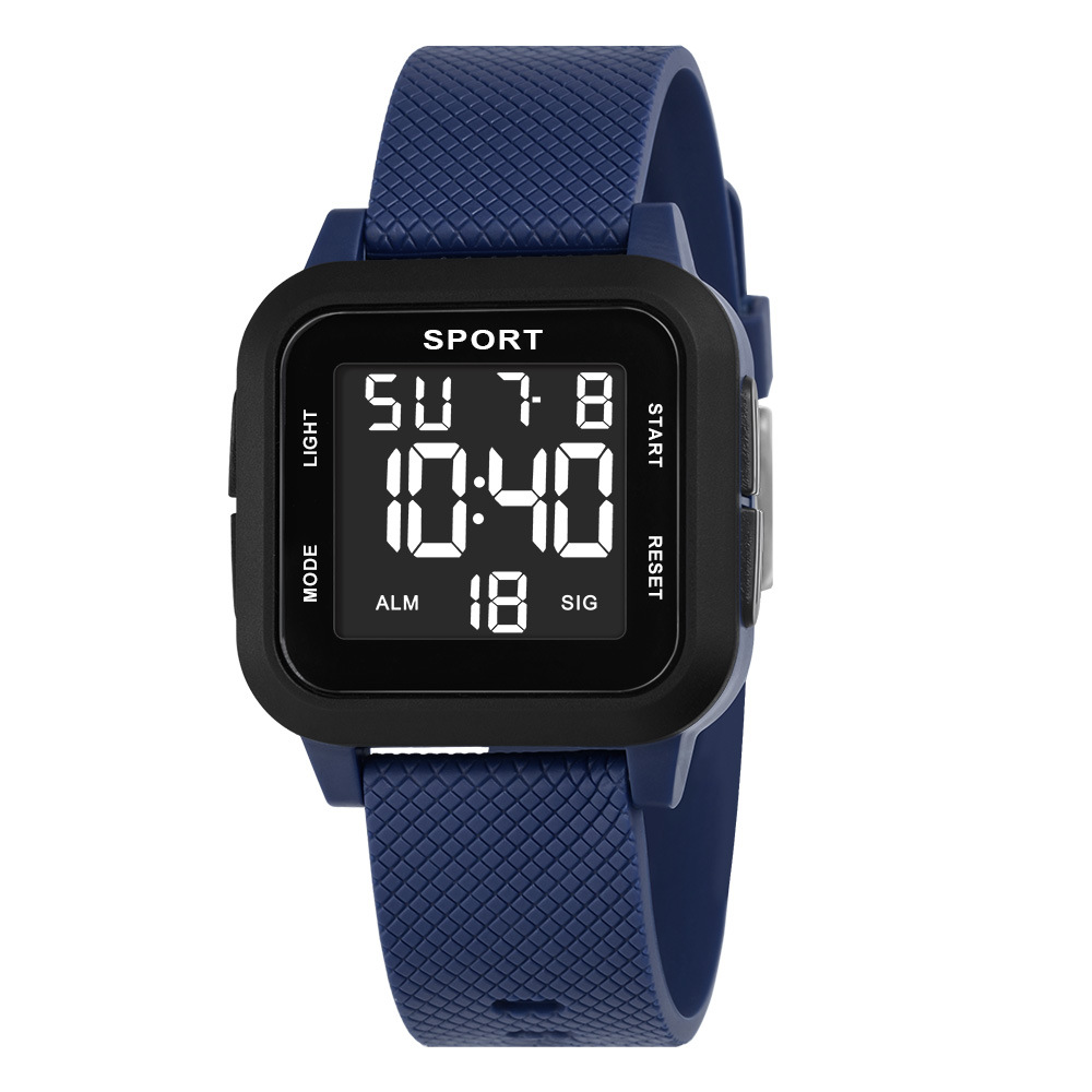 Alarma multifuncional transfronteriza relojes electrónicos cuadrados tendencia al aire libre deportes estudiantes de luz nocturna relojes electrónicos en stock