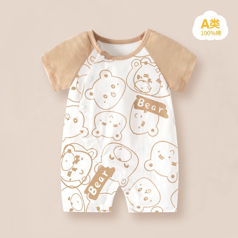 Verano nuevo bebé algodón mono adorable bebé super lindo ropa de vestir en línea rojo explosivo ropa infantil exclusiva transfronteriza