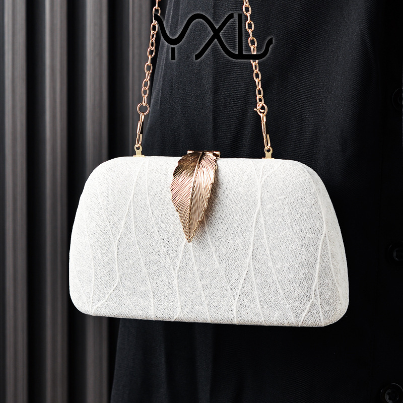 Nueva moda europea y americana hojas bolsas de cena vestidos de fiesta bolsas de mano simple retro cheongsam bolsas clucth