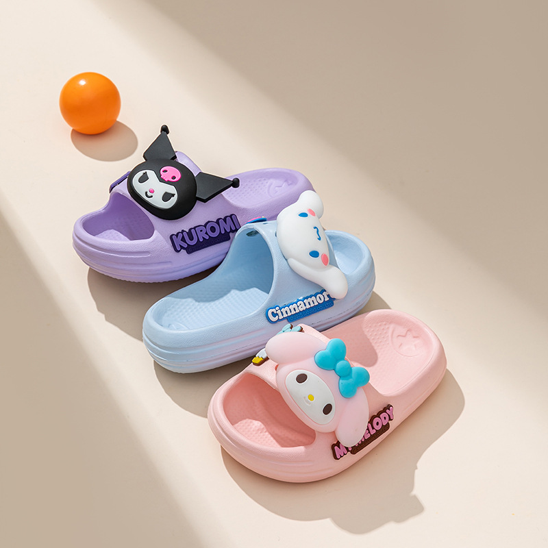 Sanrio Children's Slippers Girls Summer New Princess Cartoon Non-slip Girls Home Indoor and Outdoor Wear Beach Shoes