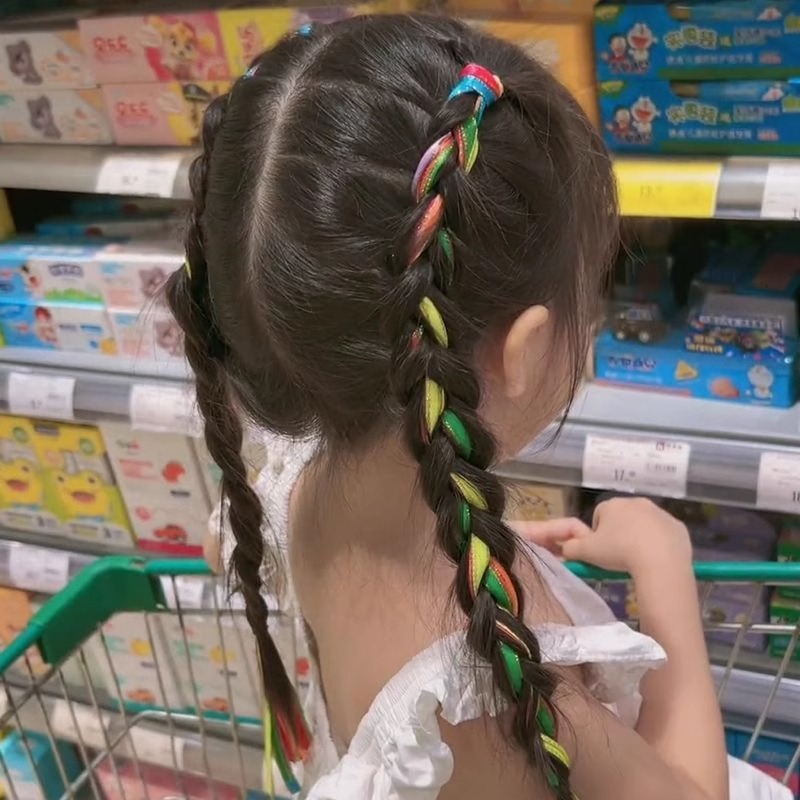 Cuerda de color de cabello trenzado Cuerda de cabello trenzada sucia Cuerda de cabello Cuerda de cabello artefacto de cinta tocado de color para niños Accesorios para el cabello de colores para mujeres