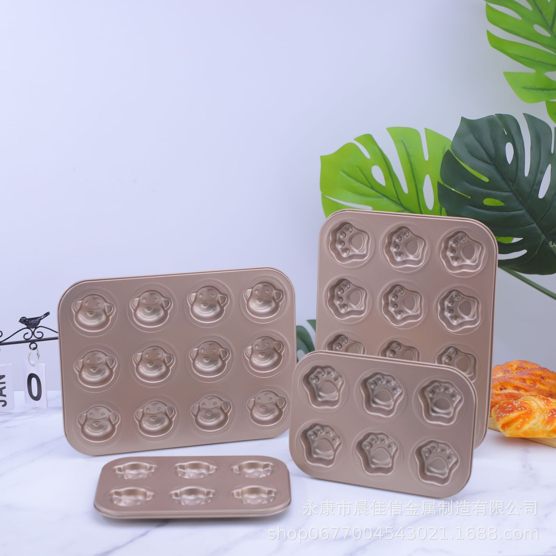 Bakery Direct Sale Baking Cake Mold Madeleines Mold Cake Pan Cat Paws Monkey Plate Home Use Cake Baking Pan