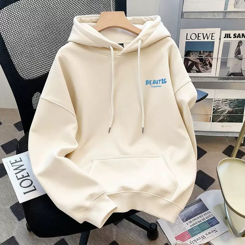 帅气纯棉重磅连帽卫衣爆款新款加绒加厚秋冬款潮牌字母宽松带帽