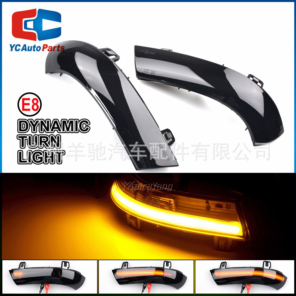Aplicable a Volkswagen Golf 5 Jetta mk5 pa Sarang LED agua corriente espejo retrovisor Luz de señal giro