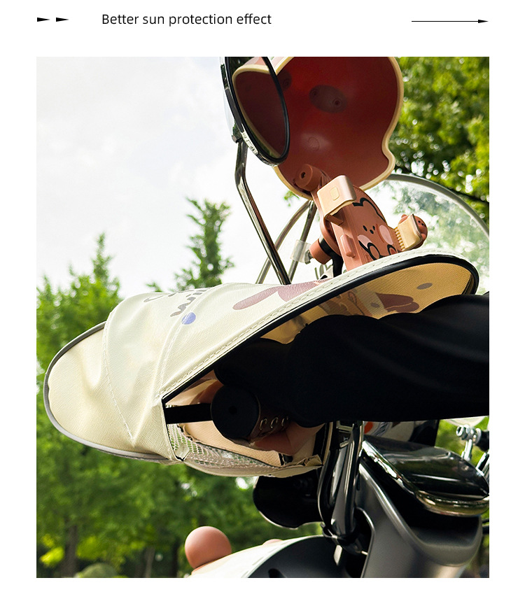 Gloves for electric scooters, sunshade for electric vehicles, universal summer handlebar covers, UV protection, protective and waterproof gloves