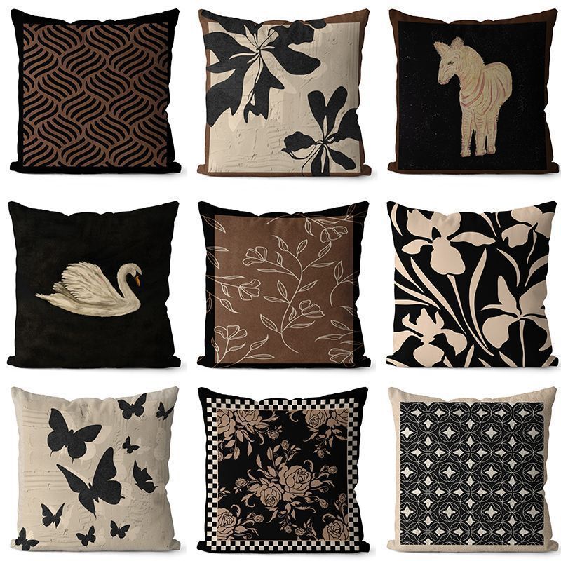 北欧中古ins风卧室客厅沙发抱枕靠垫汽车办公室卧室护腰床头靠枕