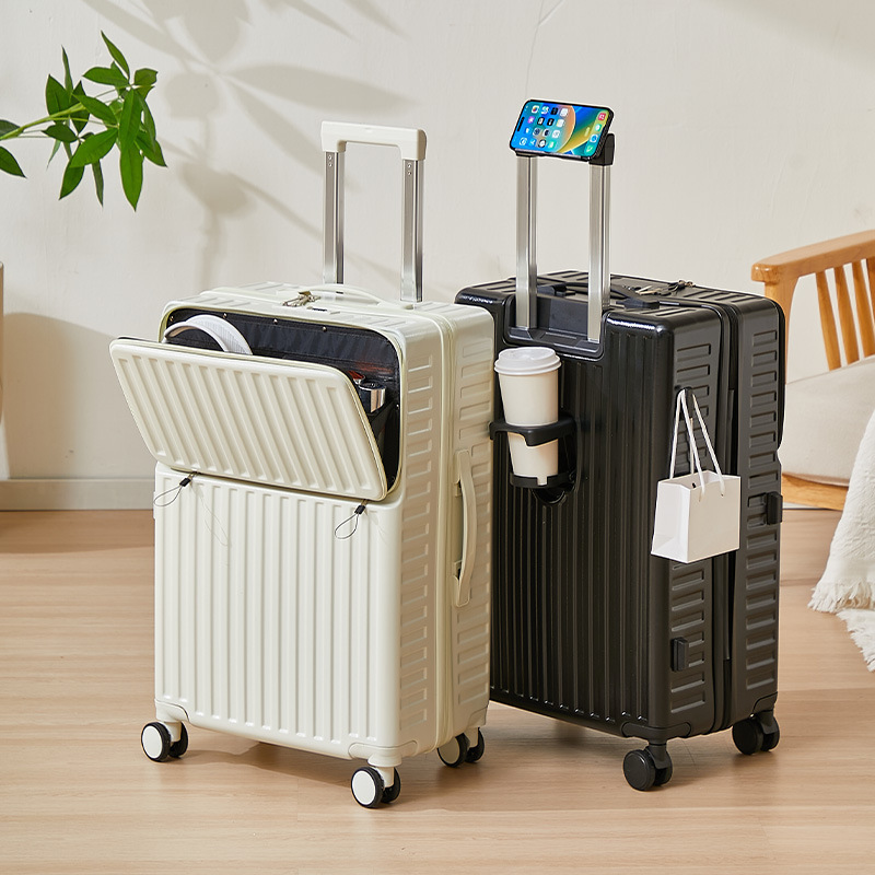 In-Stock Distribution of Fashionable Luggage with Front Half-Opening, Portable 20-Inch Travel Suitcase, Trolley Case, 28inch Large-Capacity Luggage Bags In-Stock Distribution of Fashionable Luggage with Front Half-Opening, Portable 20-Inch Travel Suitcase, Trolley Case, 28inch Large-Capacity Luggage Bags