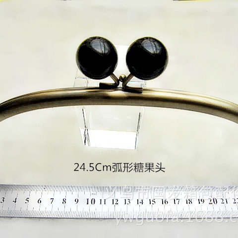 No en stock: 24.5Cm arco Bo-Keng caramelo no poroso cabeza oro 25mm perlas bronce 0615 - GT