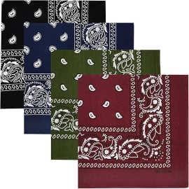定制纯棉佩斯利腰果花方巾 嘻哈户外骑行手帕Paisley bandana头巾