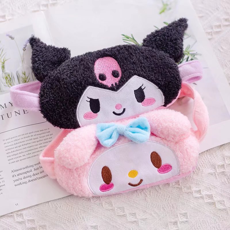 Cute cartoon Kuromi Meridoti Jade Gui Dog Plush Eye Mask Sleeping…