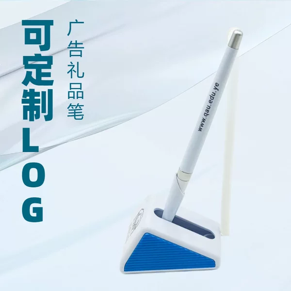 Desktop Pen Desktop Fixed Paste Bank Business Ballpoint Pen Manufacturer Direct Sales Wholesale Brand Triangle Desktop Pen Counter