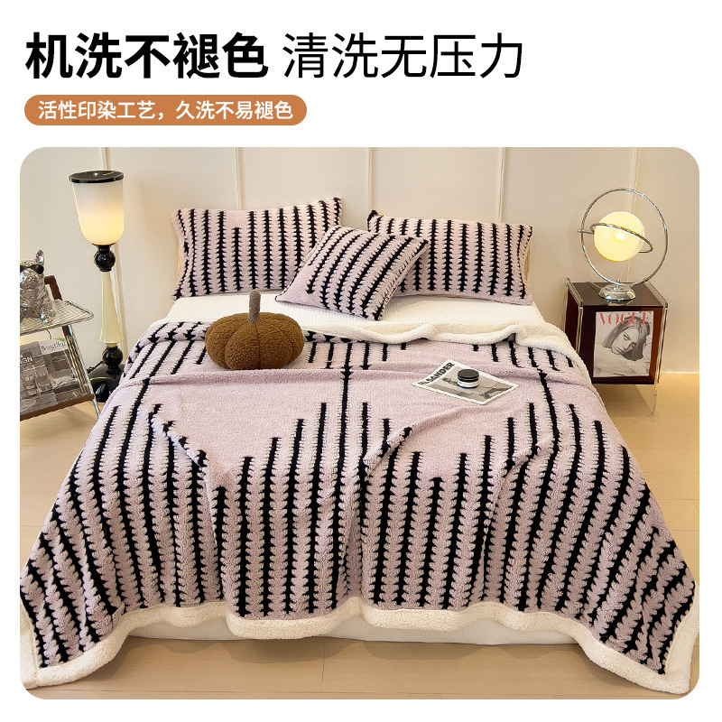 Invierno de cordero mantas de cachemira gruesas mantas de coral de oficina siesta de lana de leche mantas de sofá sopa pequeña edredón