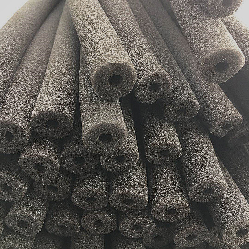 厂家批发包线吸音黑色棉管 聚氨酯中空海绵柱 线路降噪穿线管