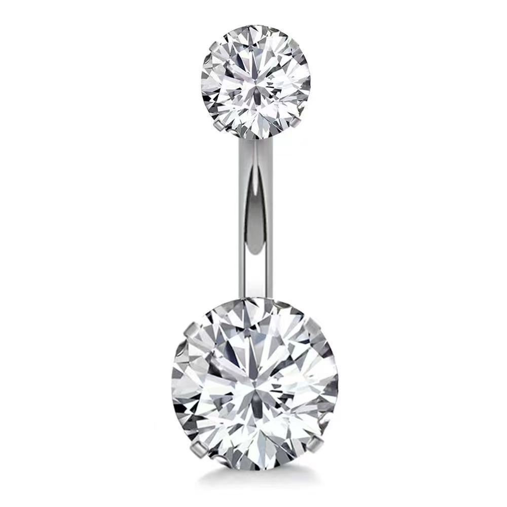 Belly Button Ring European Titanium With Zirconia Stainless Steel_voghion.com