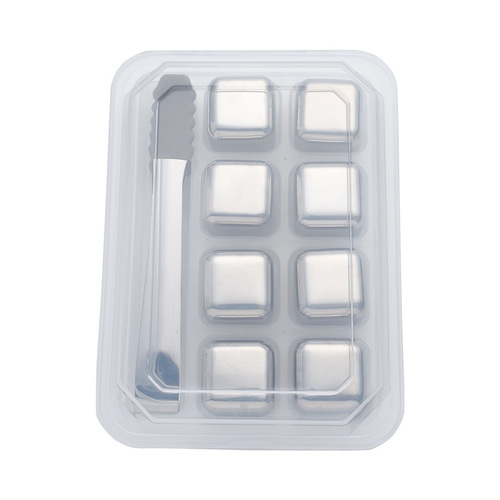 304 stainless steel ice cube tray, ice beer stones set for home bar use, suitable for whiskey, beer, and beverage cooling