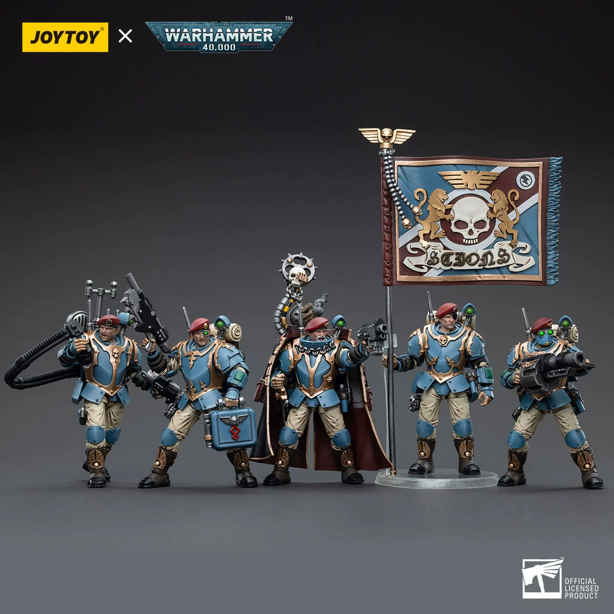 JOYTYO AnYuan Warhammer 40K Astra Militarum Stormtrooper Command Team, подвижная фигурка солдата 1:18