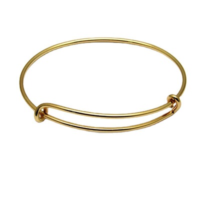 新款欧美跨境 推拉手镯活口可调节弹性铜质手圈DIY椭圆手环铜手镯|ru