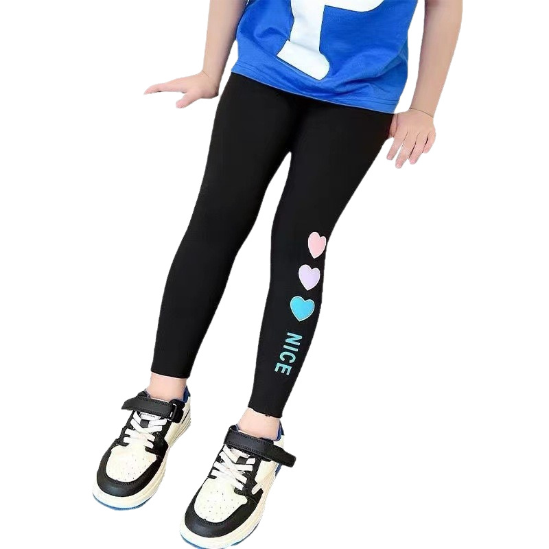 Girls Love Shark Pants 2025 New Spring and Autumn Leggings Children's Pants Baby Barbie Pants Spring Thin Section
