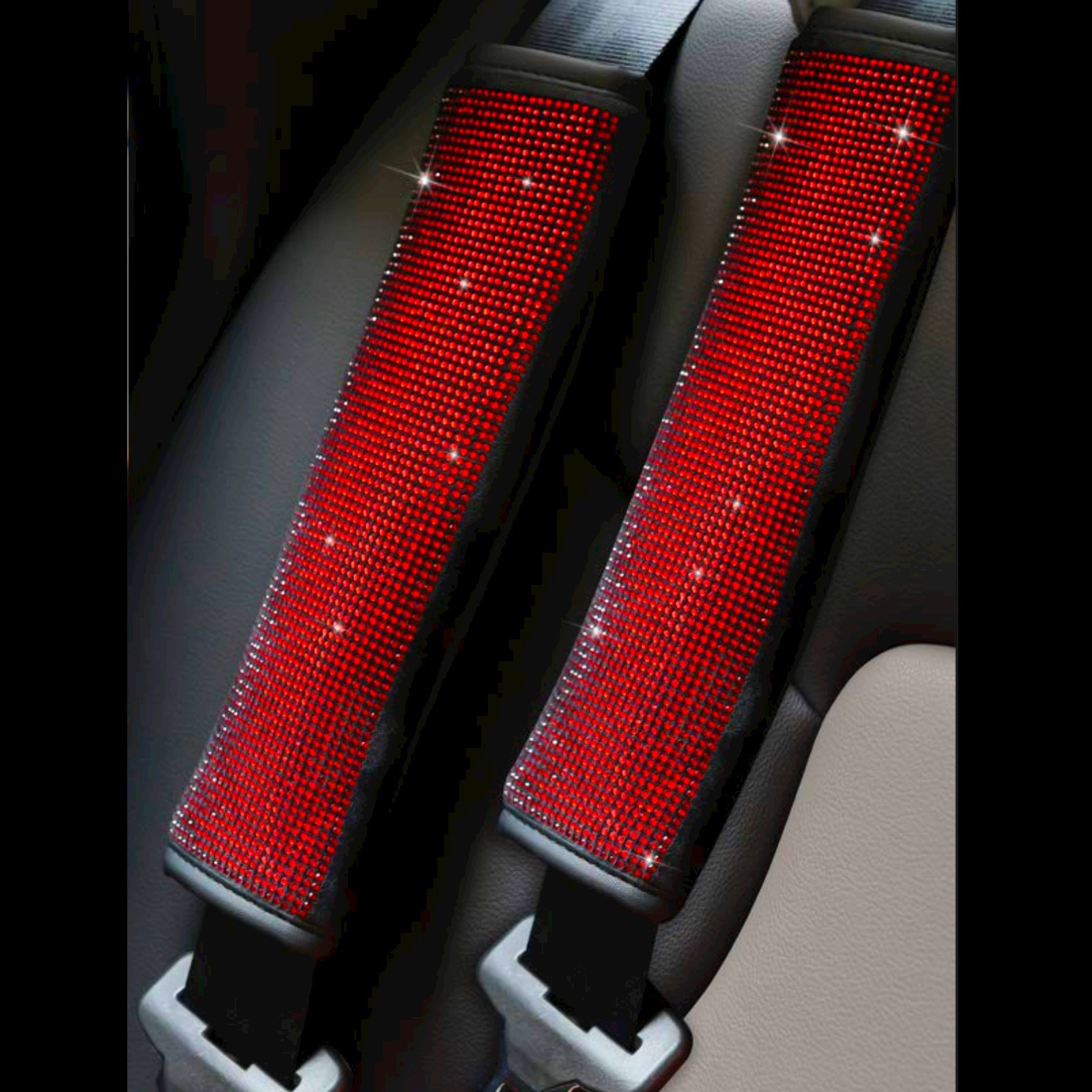 Cross-Border Rhinestone Shoulder Pad Seatbelt Cover for Car Interior, Full Rhinestone Safety Belt Protector