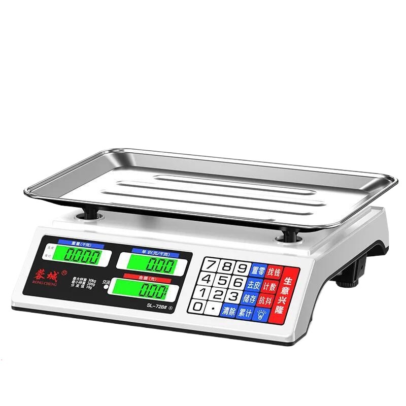 Balanza electrónica para negocios, pequeña escala doméstica comercial, 30kg de precisión para vender verduras, kilos de balanza de cocina