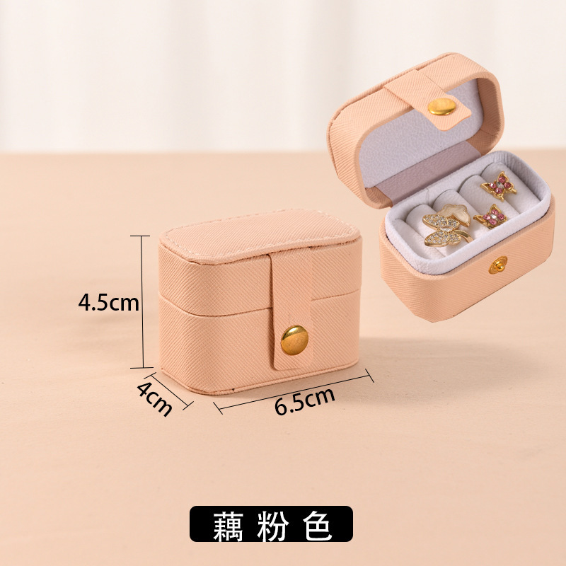 Mini caja de anillo, pendientes portátiles, caja de joyería, caja de almacenamiento de anillo coreano, caja de joyería portátil transfronteriza