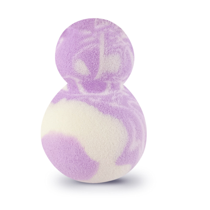 보라색 + 흰색 후드리스 눈사람