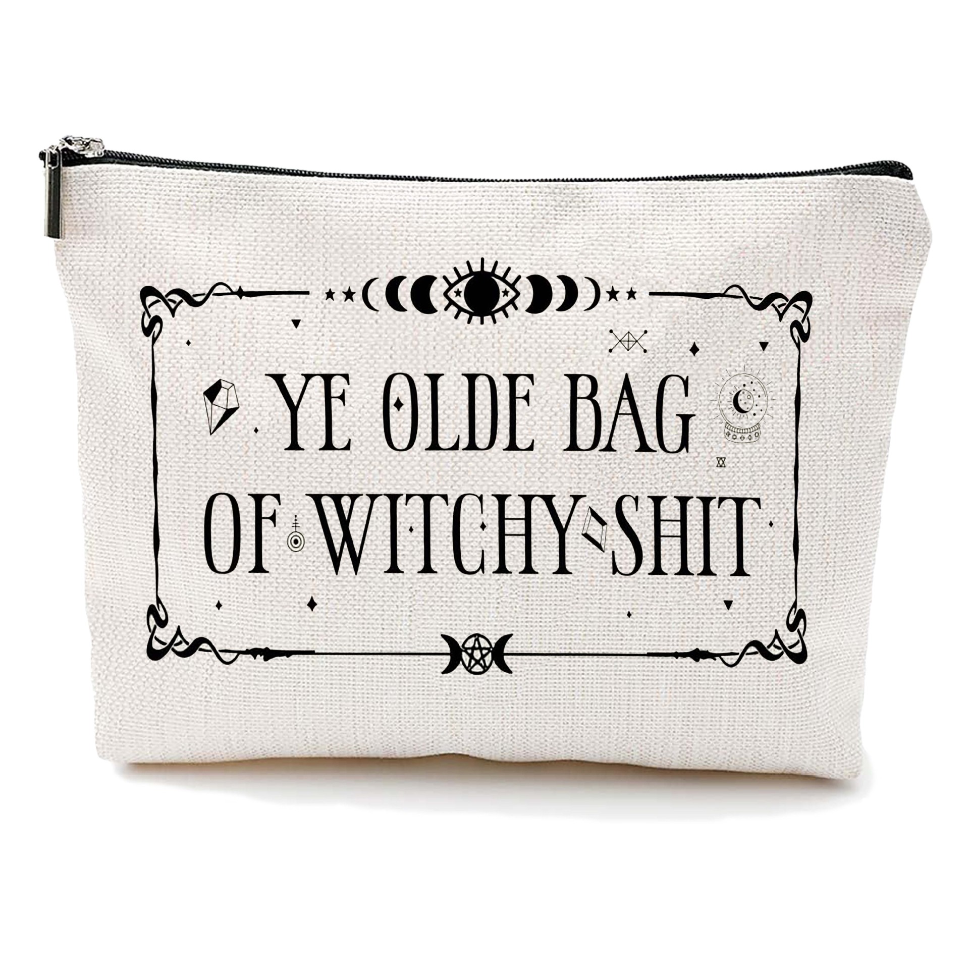 Transfronterizos Amazon Halloween maquillaje letras Halloween brujas maquillaje bolsa bolsa de almacenamiento lino fábrica directa