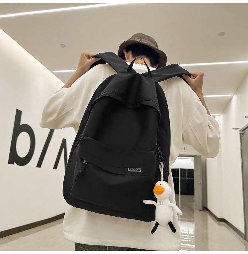 Men's Backpack Simple Large Capacity Travel Backpack Women's Casual Japanese Style Middle School High School College Student School Bag