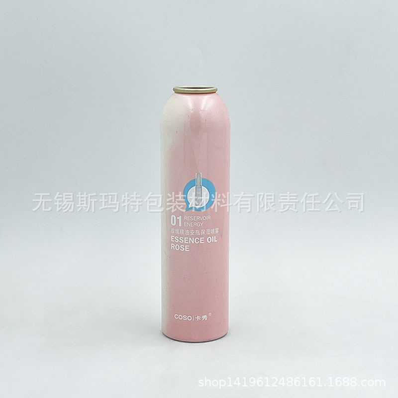 源头厂家180ml 玫瑰精油保湿喷雾 压口气雾罐