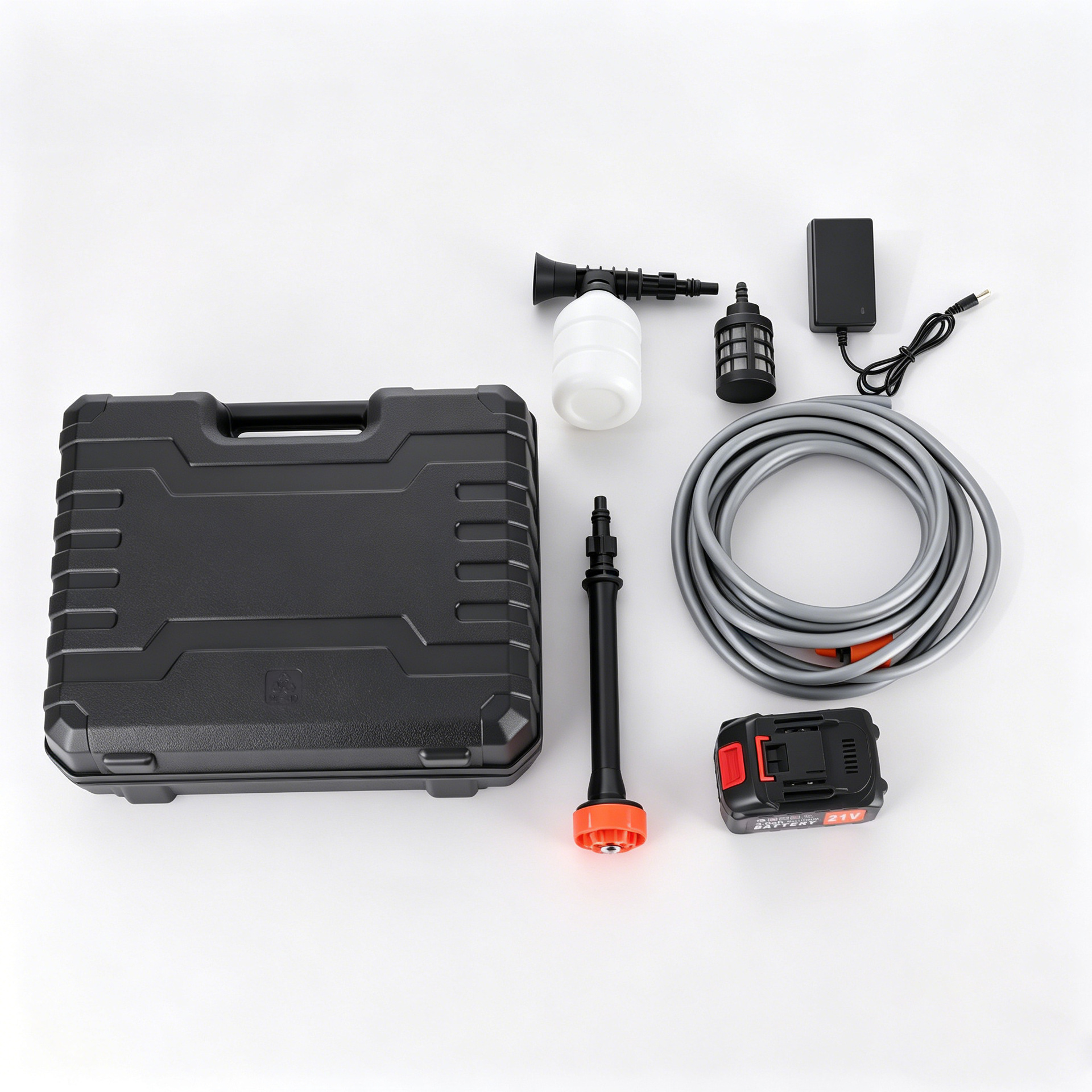 Rongba Household High-Pressure Car Wash Water Gun Portable Powerful Car Cleaning Machine with Lithium Battery Car Wash Tool