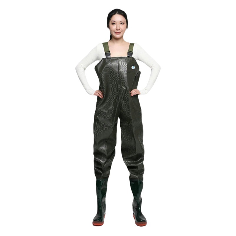 Beihai Outdoor Fishing Water Pants Half-length conjoined Watering Wading Pants Waterproof Men's and Women's Thickened Extra-thick Fishing Pants