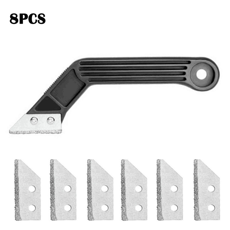 8件套斜角手柄刮刀缝隙清洁刮耙工具地板边缘残留物整理