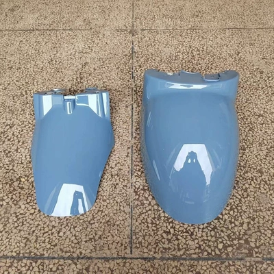Electric vehicle fender: shield, painted shell, front mud - cement-gray-little-turtle-king-front-mud-plate