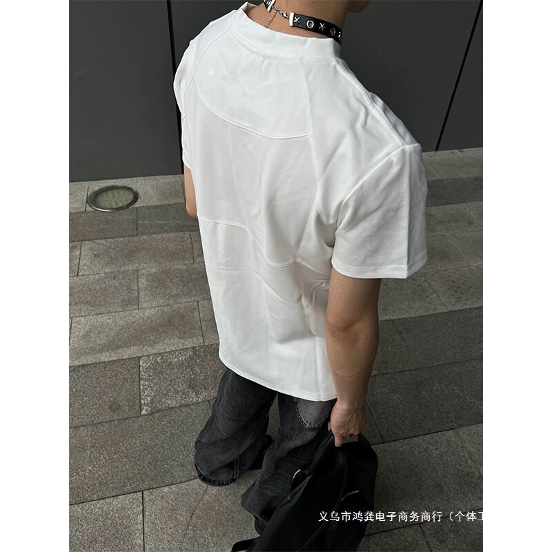 Cross-Border Escape from Guangfu South Retro Cleanfit Cool Technology Cut Boxy Version T-Sleeve Trendy Tops for Men and Women